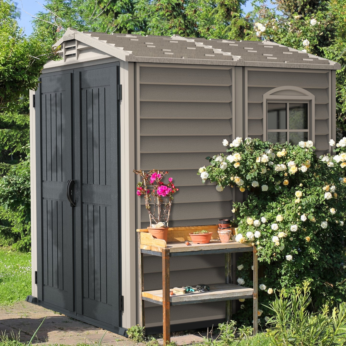 Cosmoplast 6x6ft Garden Walk in Shed