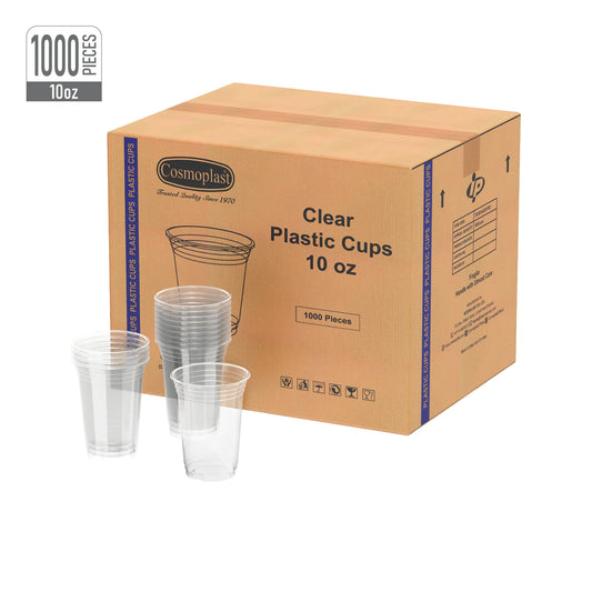 Wholesale  Plastic Juice Clear Cups  10oz- Cosmoplast Oman