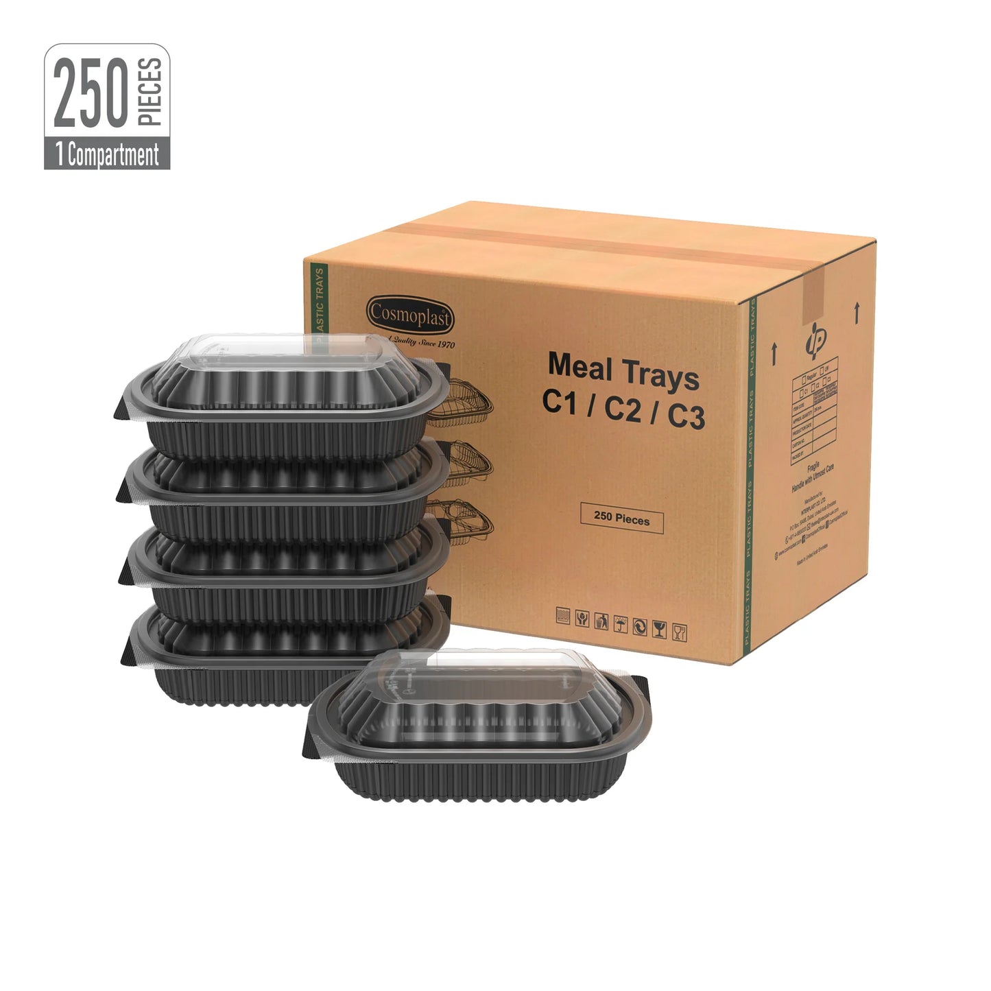 Wholesale Plastic Meal Tray 1 Compartment-Cosmoplast Oman