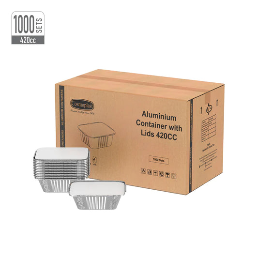 Cosmoplast Oman- Wholesale Aluminium Containers 420 cc