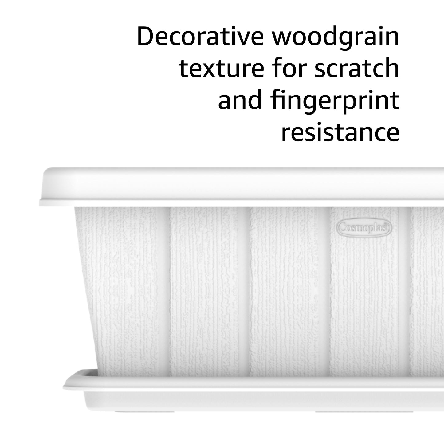 18" Cedargrain Rectangular Planter with Tray