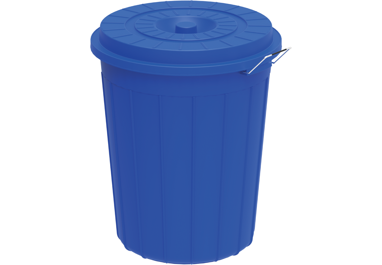 Plastic Large Drum 80L with Lid Blue