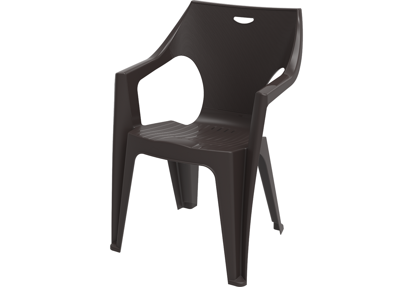 Plastic Garden Chair Duke Dark Brown