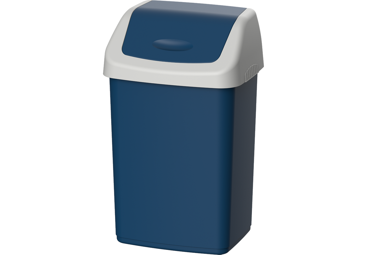 46L Flip-top Waste Bin with Swing Lid