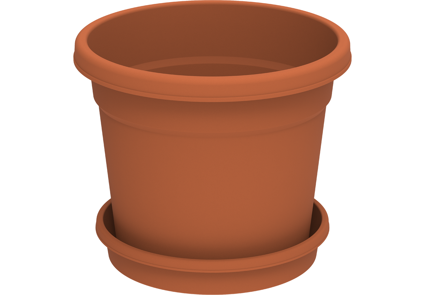 8" Round Flowerpot with Tray
