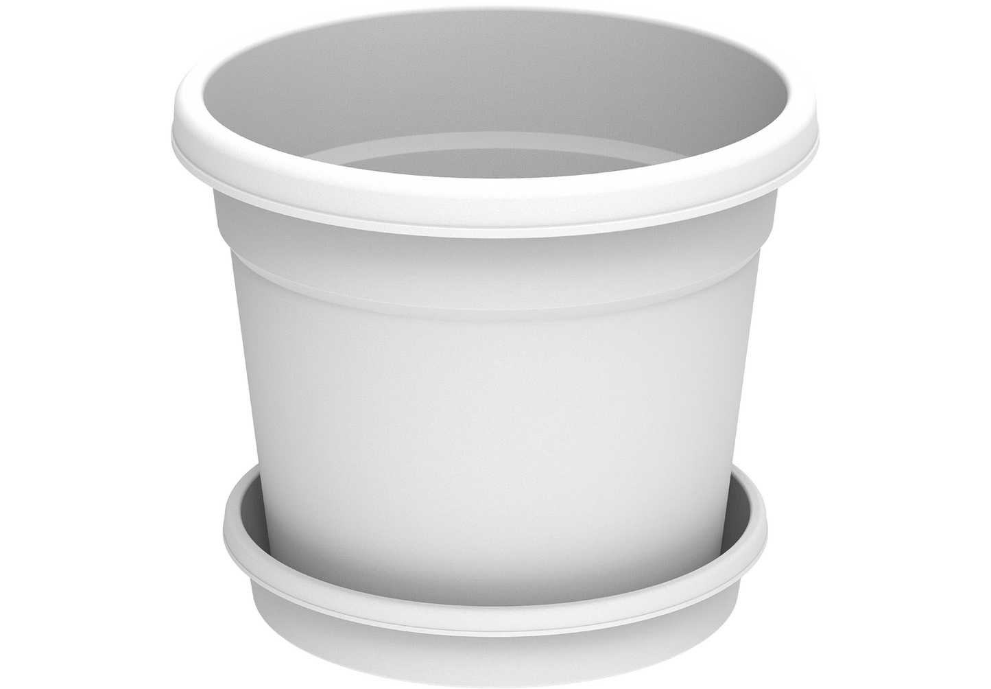8" Round Flowerpot with Tray
