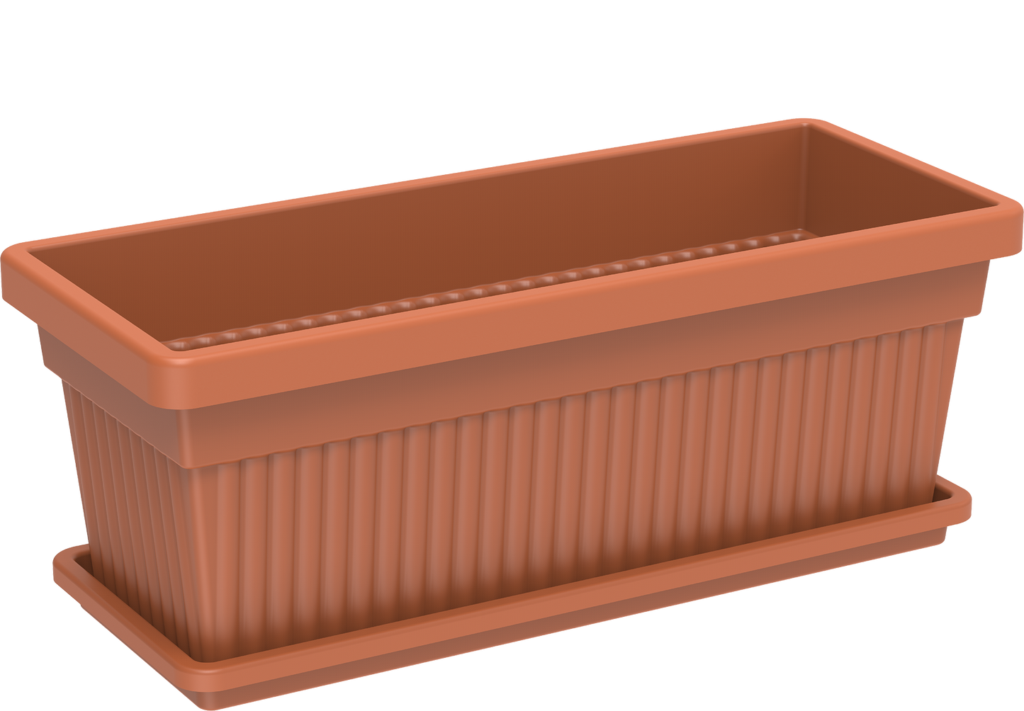 24" Rectangular Planter with Tray