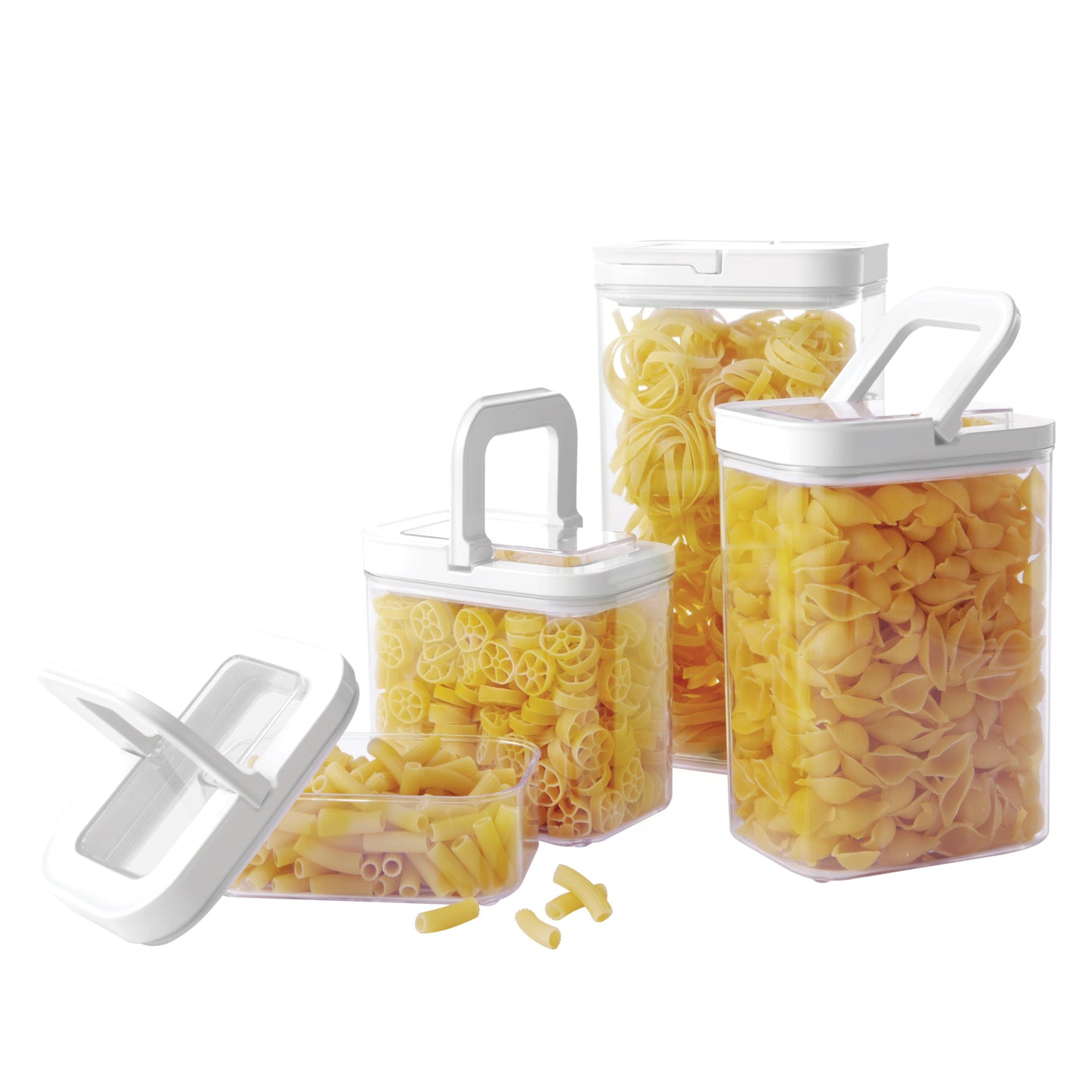 Lock2Go Rectangle Fliplock Canisters 4 Pcs. Set