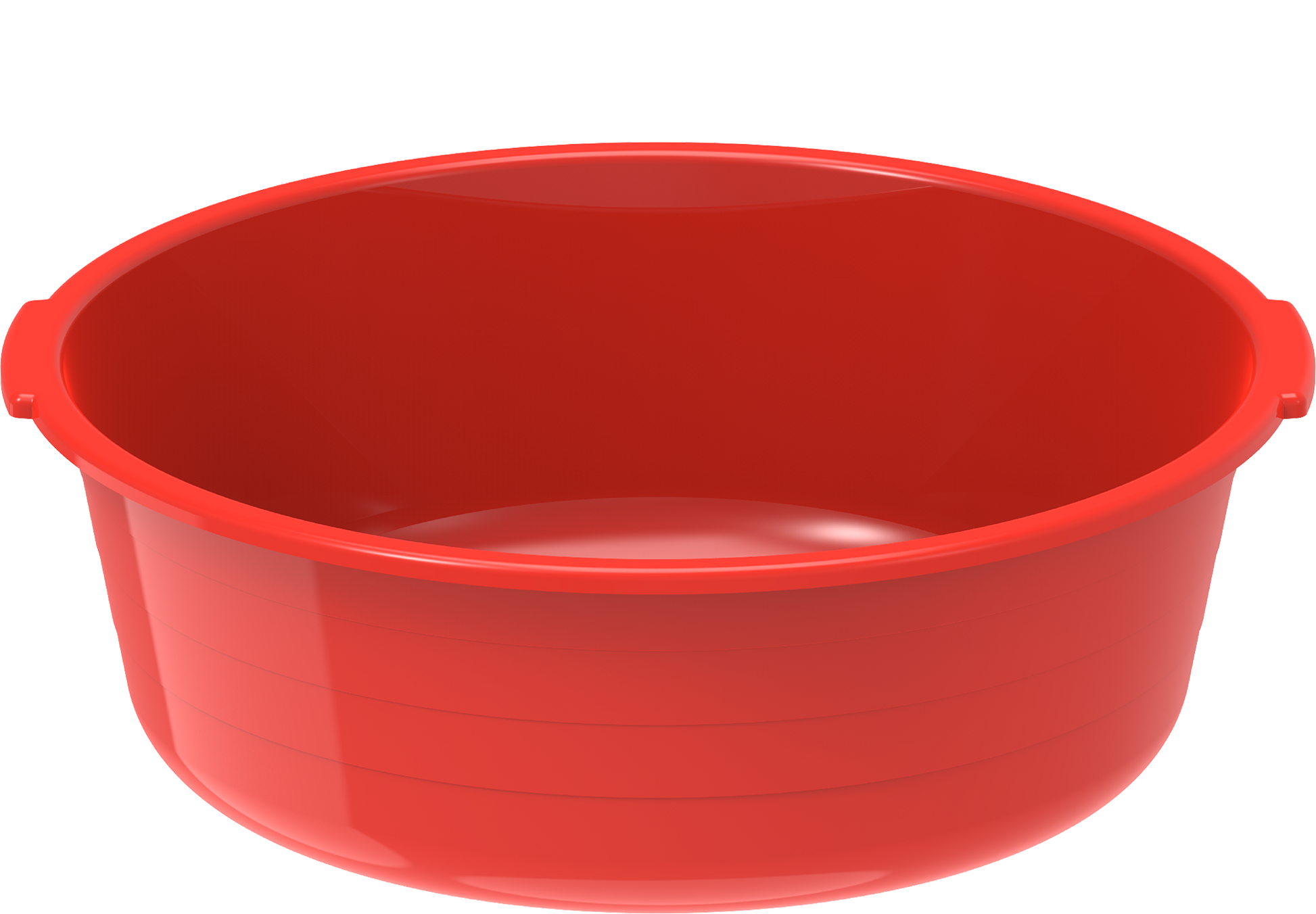 Plastic Round Basin Tub 3.5L Red