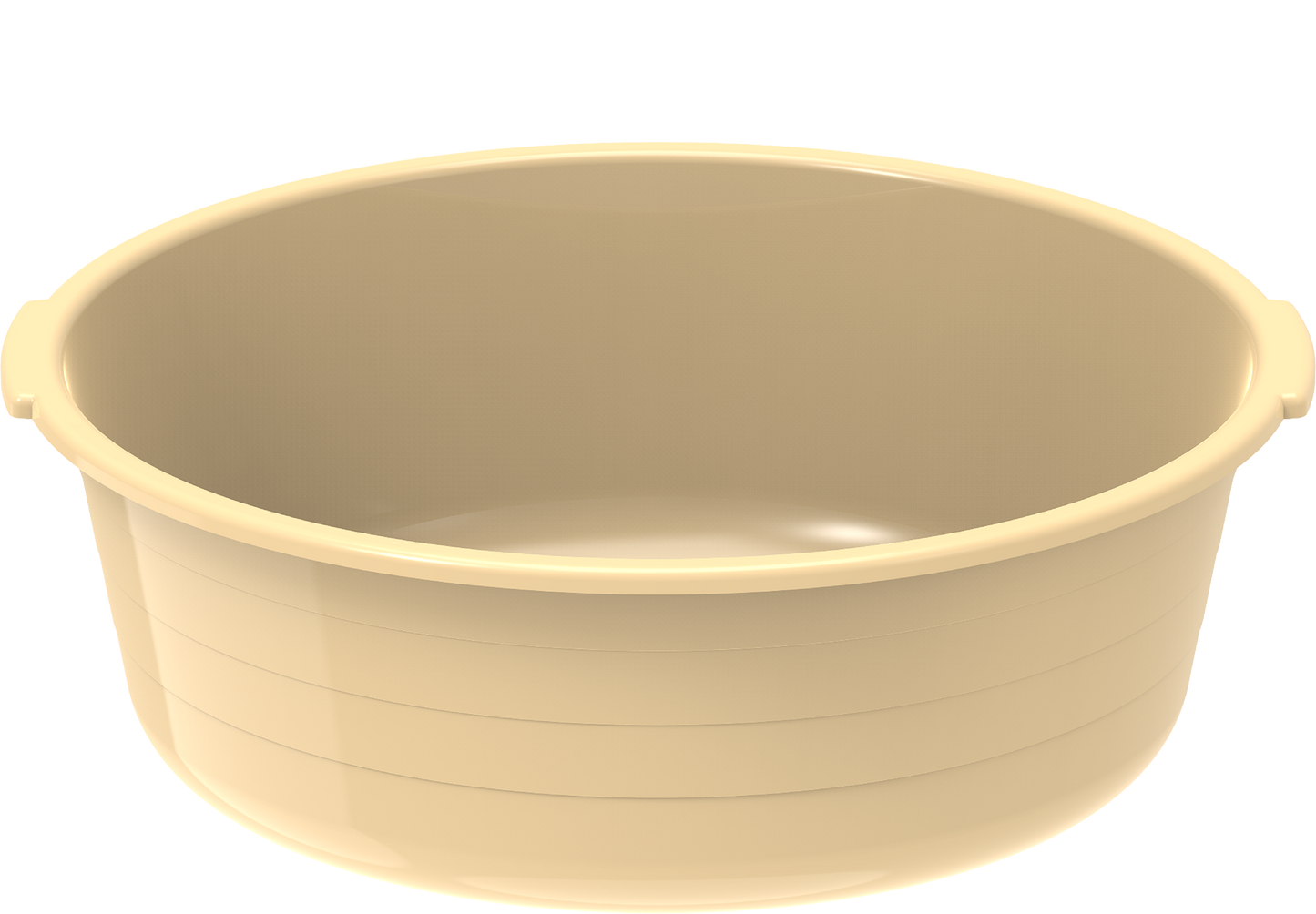 Plastic Round Basin Tub 32L Ivory