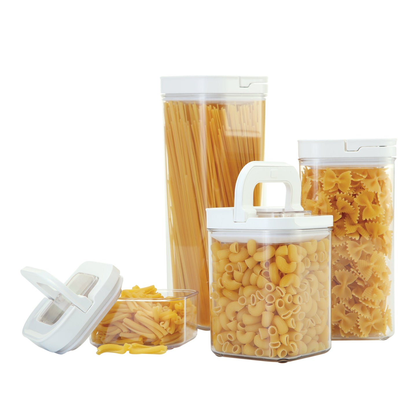 Lock2Go Square Fliplock Canisters 4 Pcs. Set