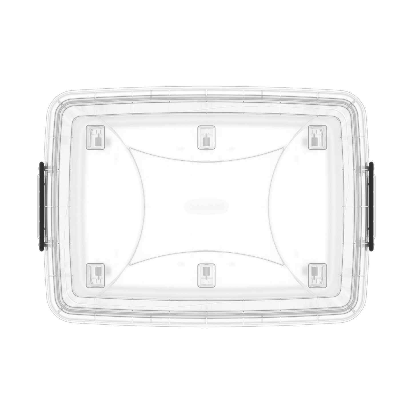 132L Clear Plastic Storage Box with Wheels & Lockable Lid