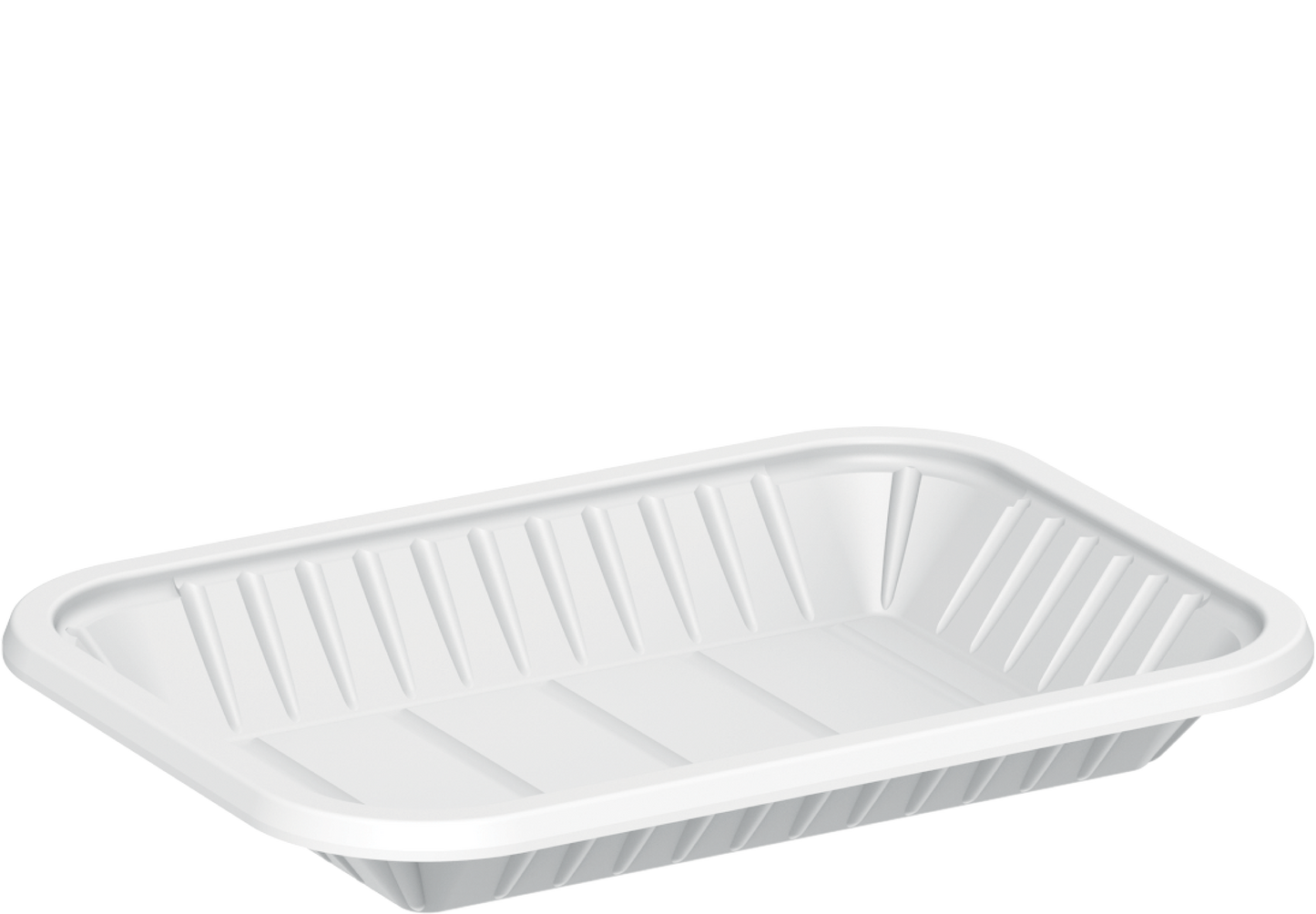 200 ml White Plastic Rectangular Trays 10 kg