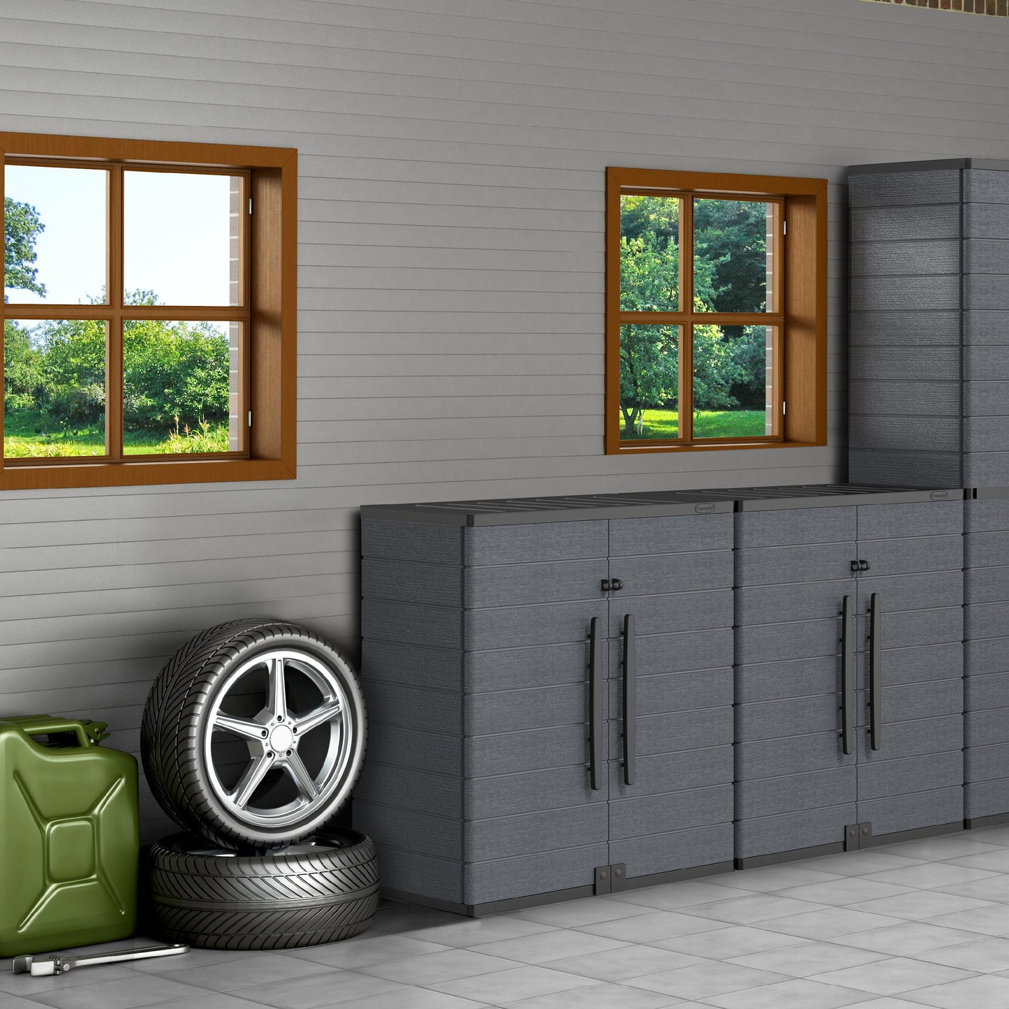 Cedargrain Vertical Storage Short Cabinet