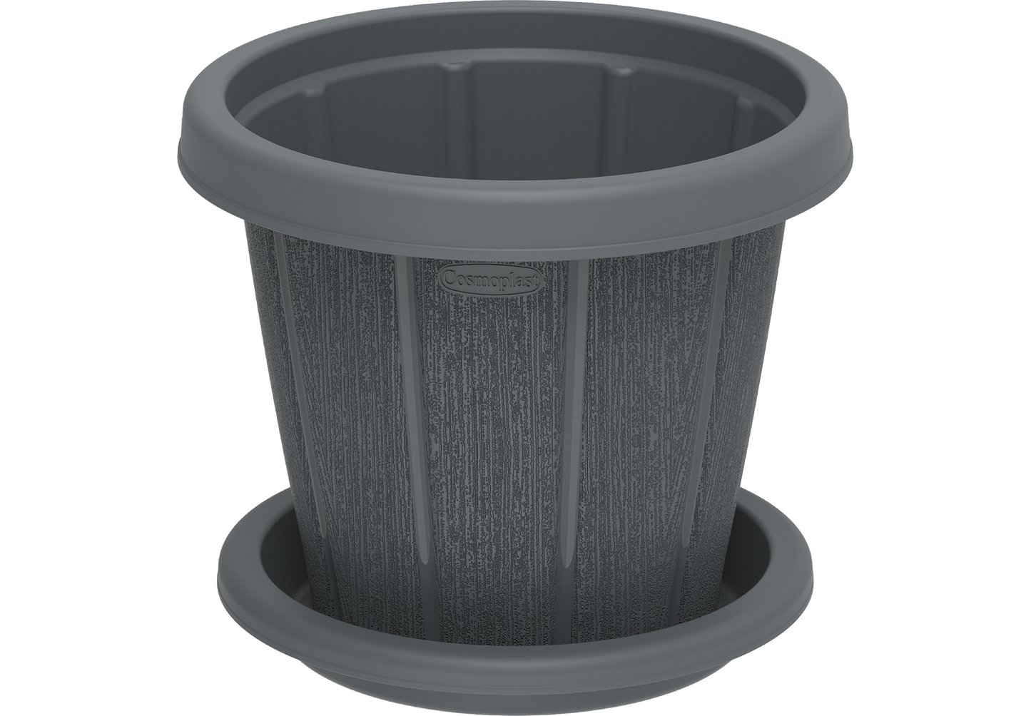 Cedargrain 6" Flowerpot with Tray