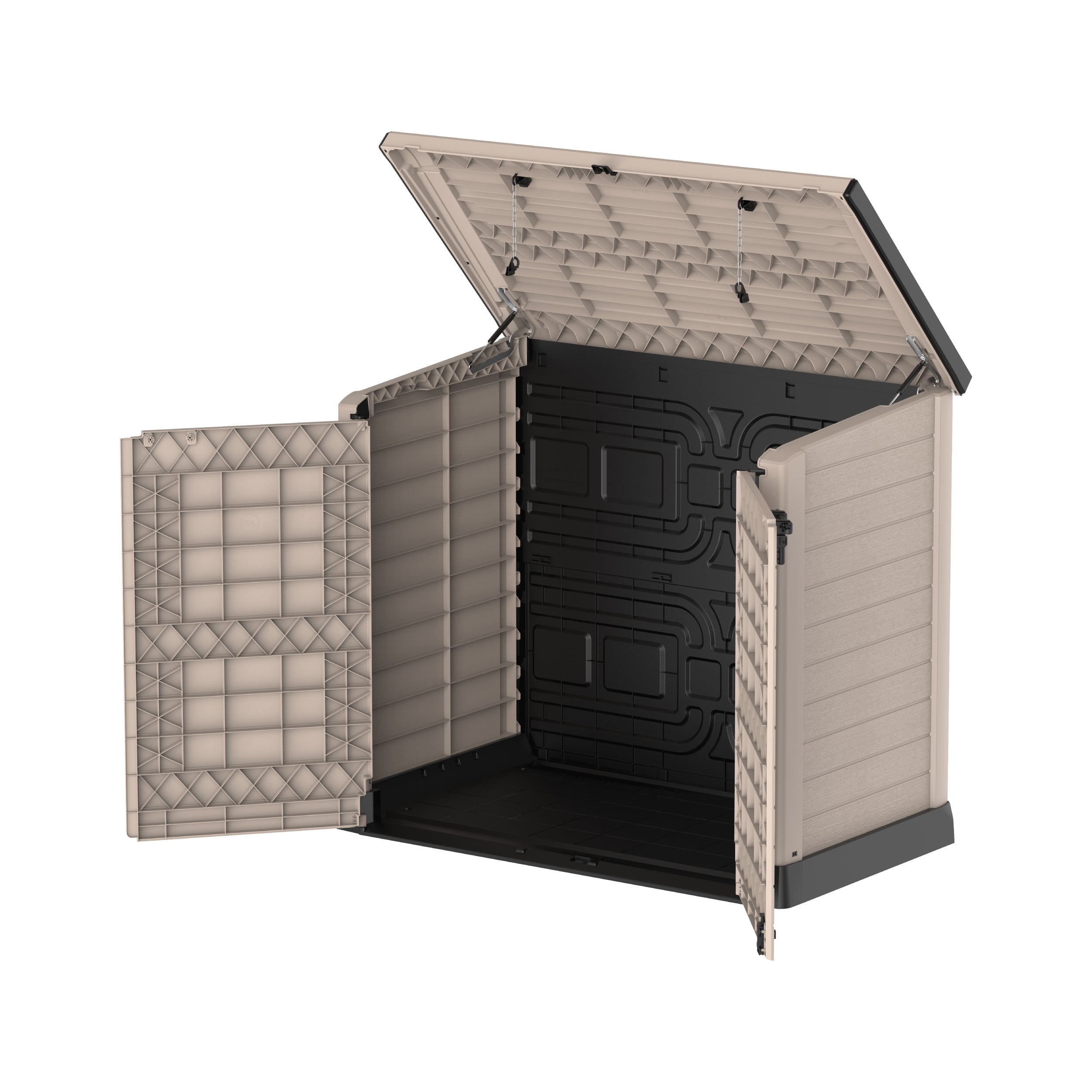 Cedargrain 1200L Small Storage Shed with Flat Lid – Cosmoplast Oman