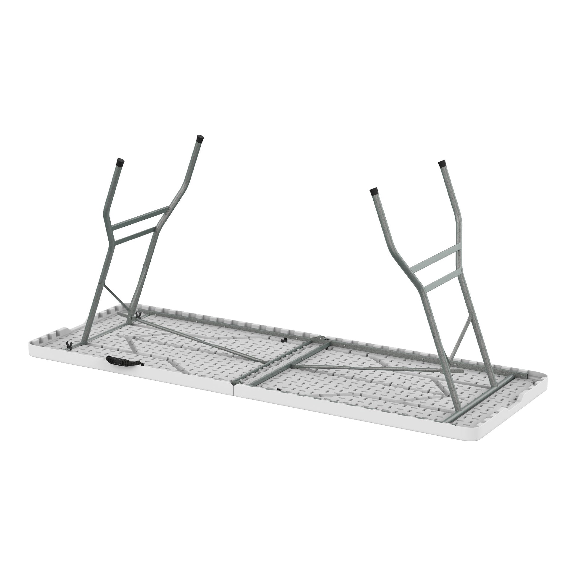 180 cm Folding Picnic Table with Steel Legs