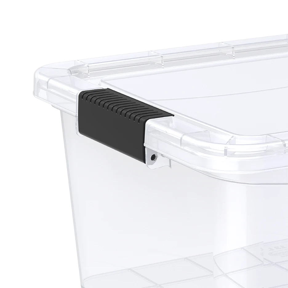 13L Clear Plastic Storage Box with Lockable Lid