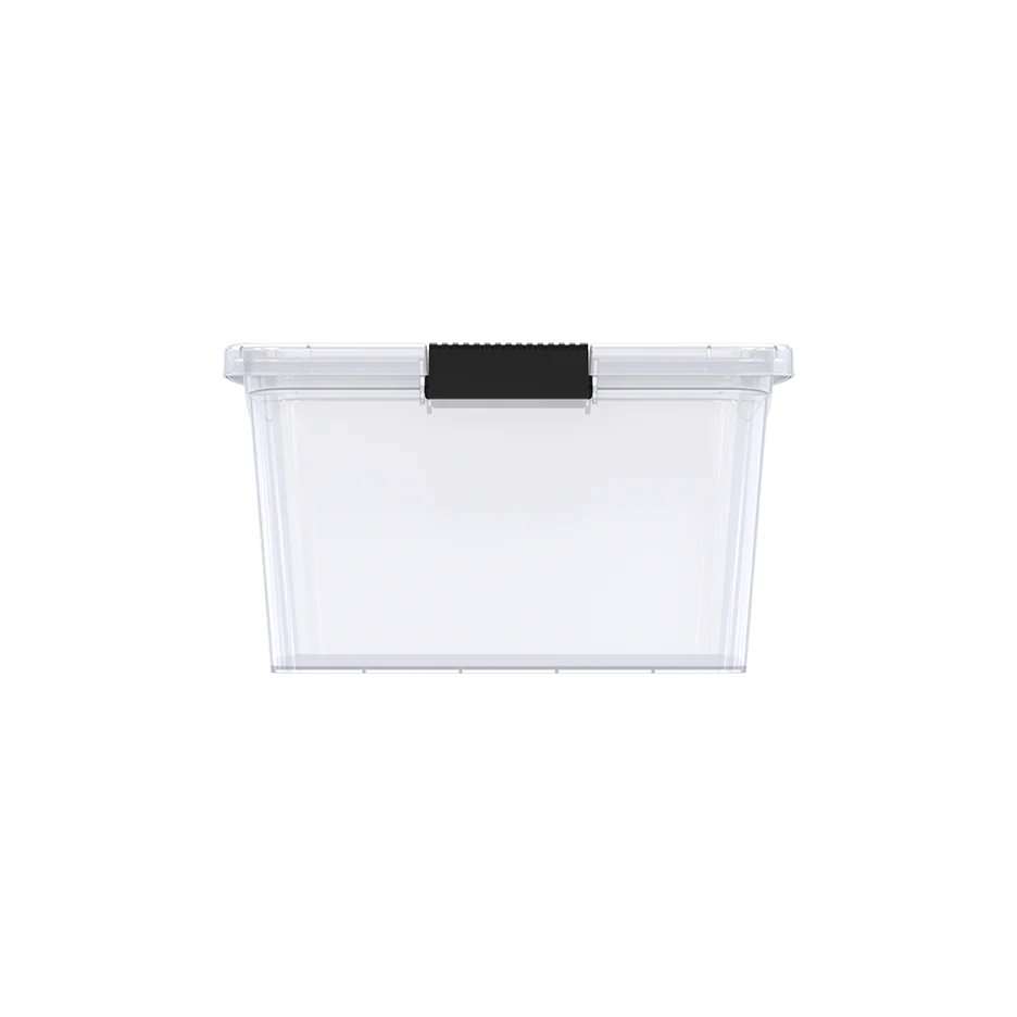 Set of 5, 8, 13, 20 Liters Clear Plastic Storage Boxes with Lockable L ...