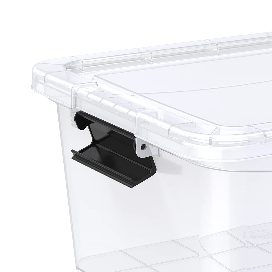 20L Clear Plastic Storage Box with Lockable Lid