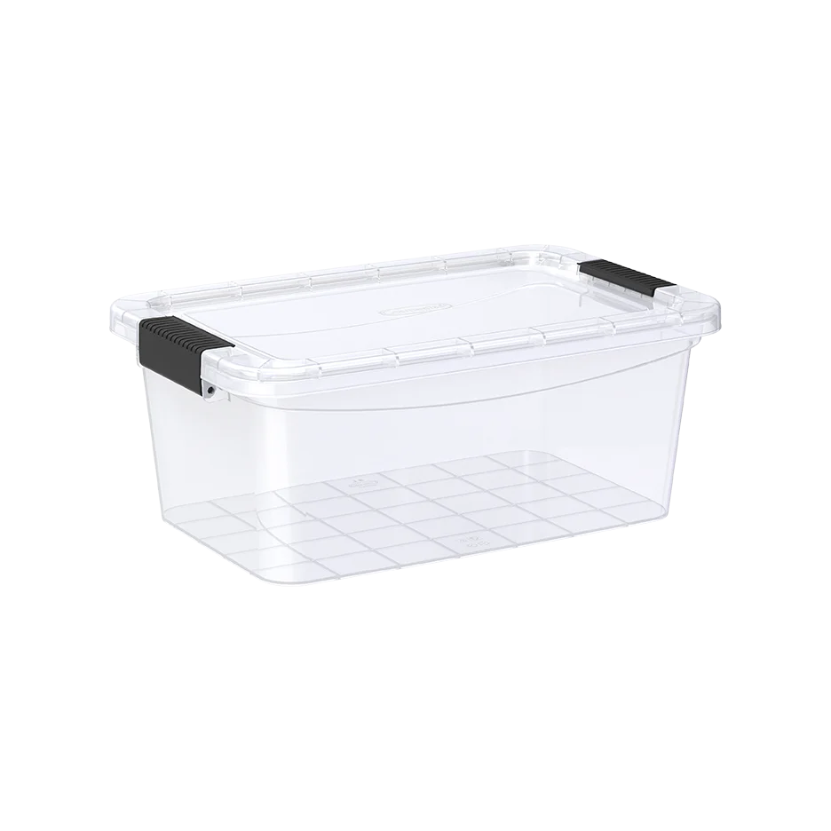 8L Clear Plastic Storage Box with Lockable Lid