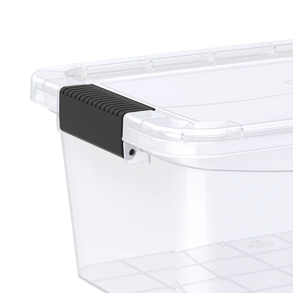 8L Clear Plastic Storage Box with Lockable Lid