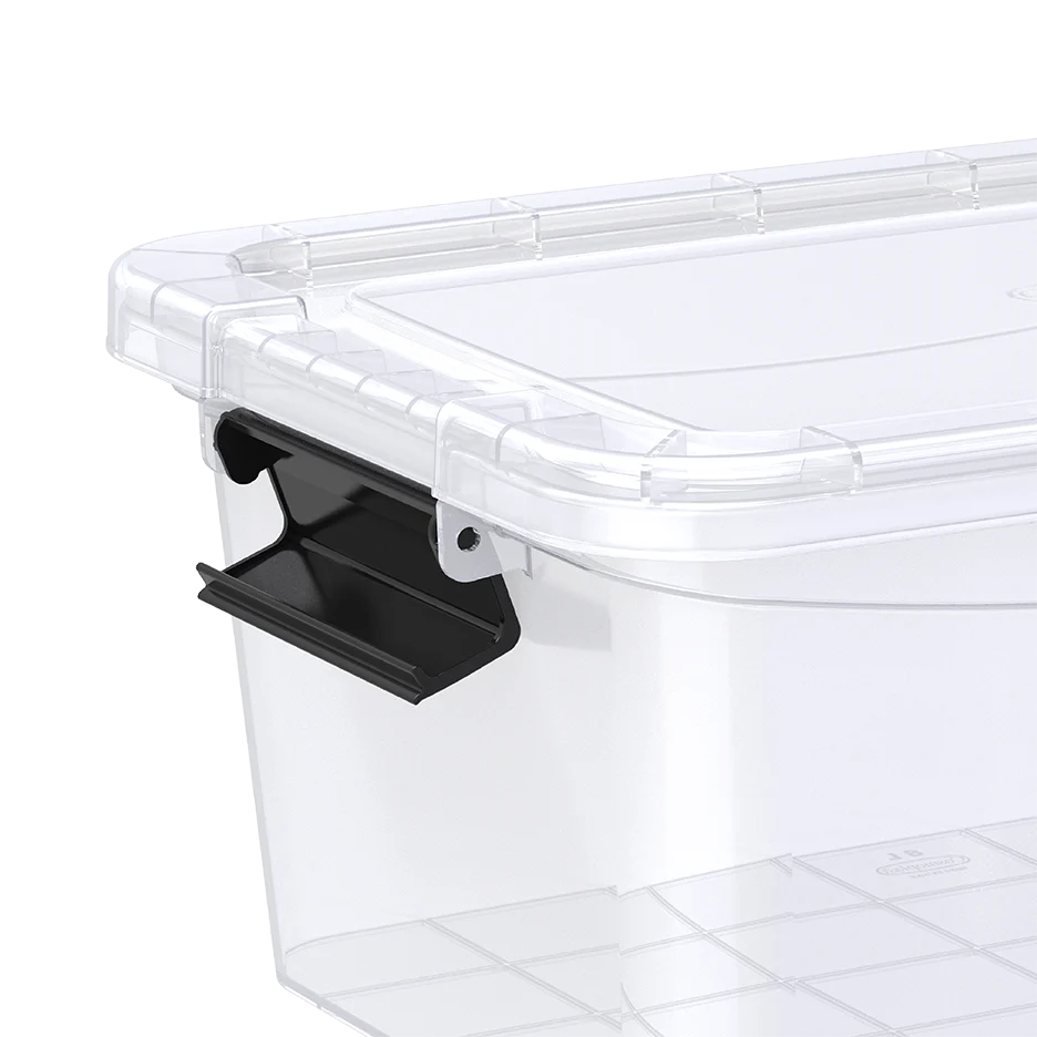 8L Clear Plastic Storage Box with Lockable Lid