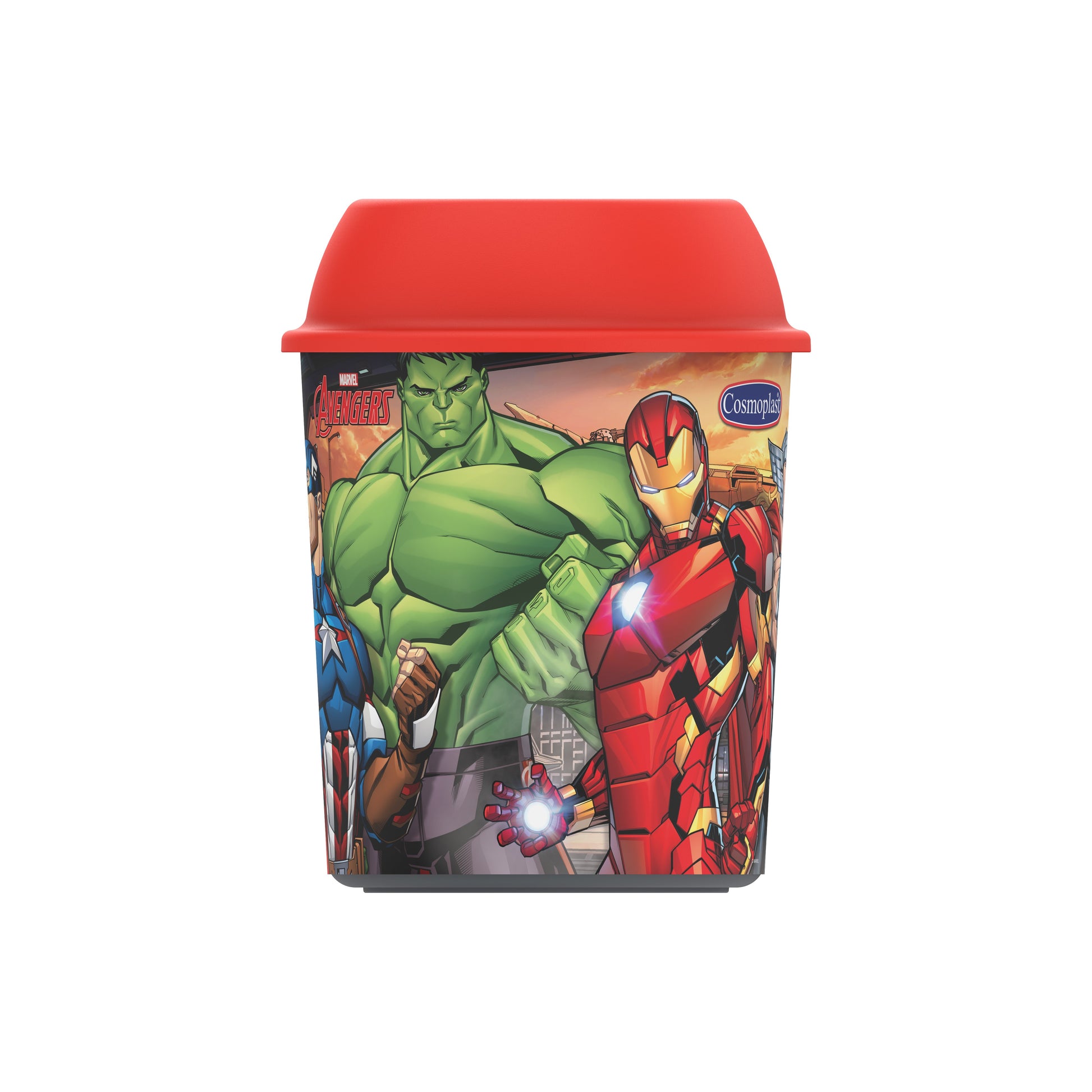 Cosmoplast Marvel Avengers Plastic Round Dust Bin 10 Liters