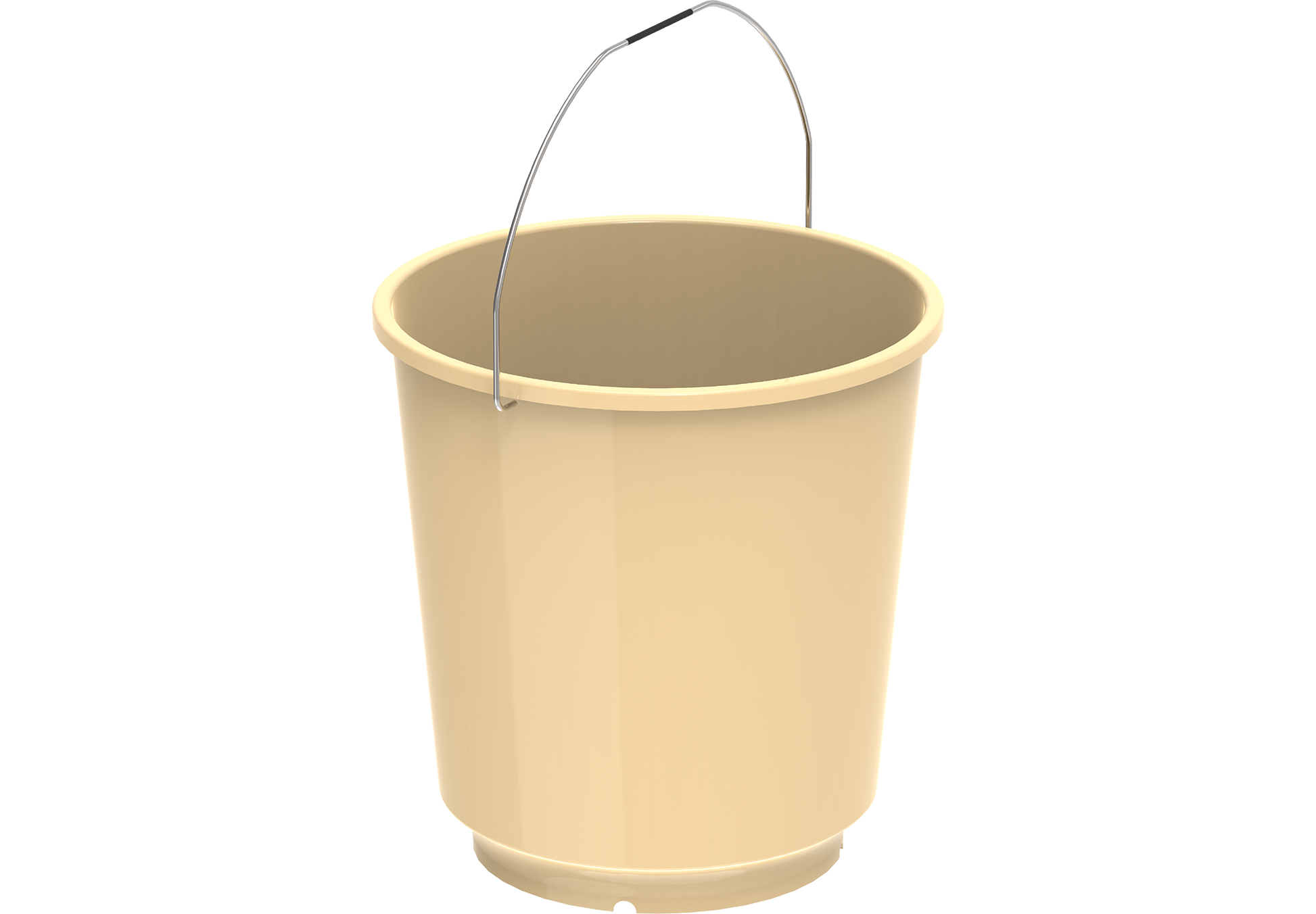 Plastic Round Bucket with Handle EX-100 26L Ivory