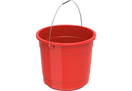 Plastic Round Bucket with Handle EX-30 5L Red