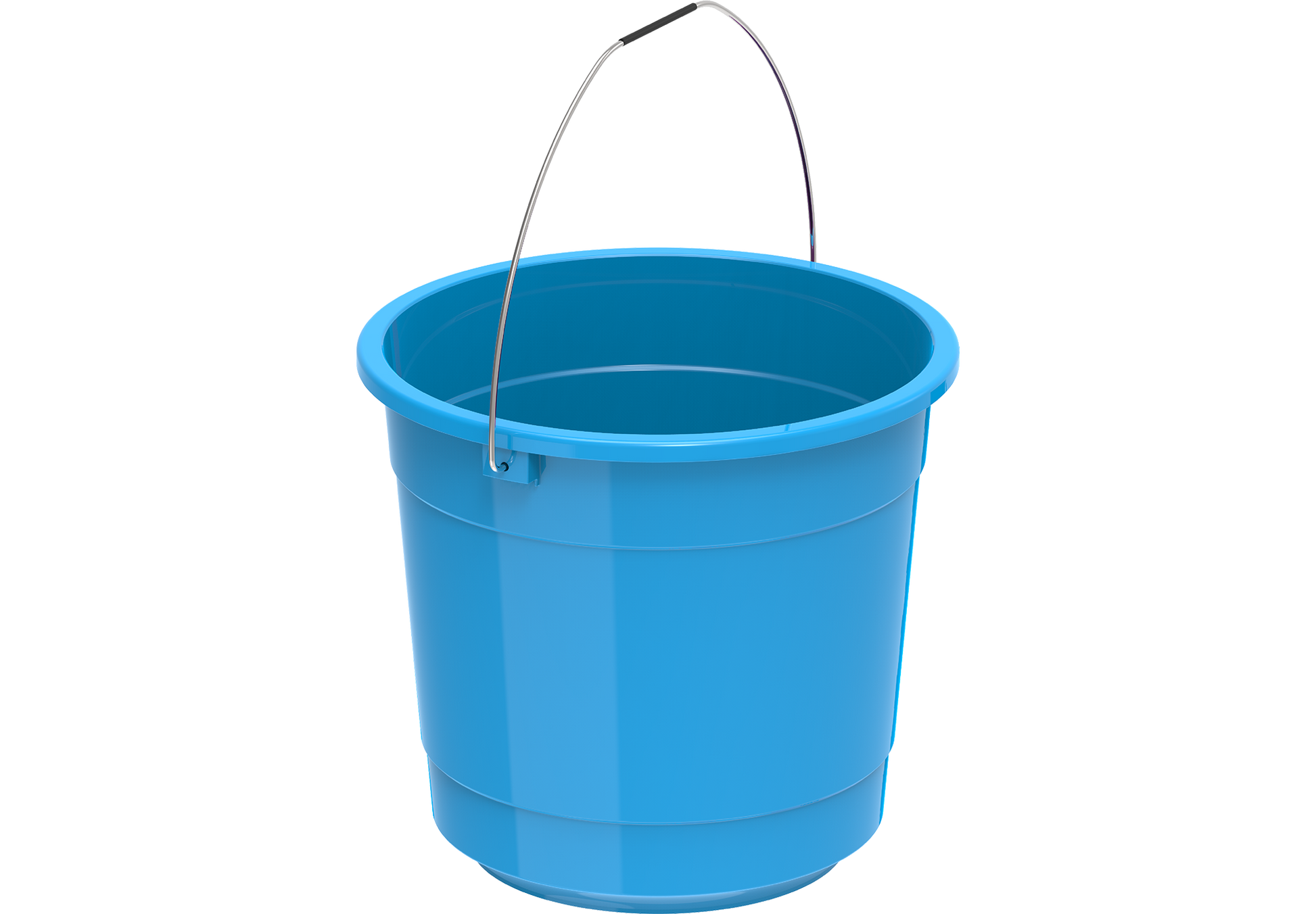 Plastic Round Bucket with Handle EX-40 10L Blue