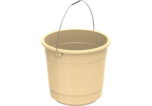 Plastic Bucket with Steel Handle