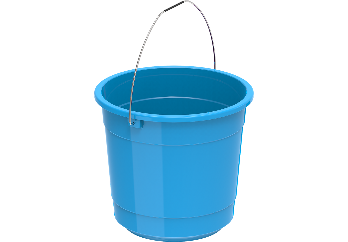 Plastic Bucket with Steel Handle
