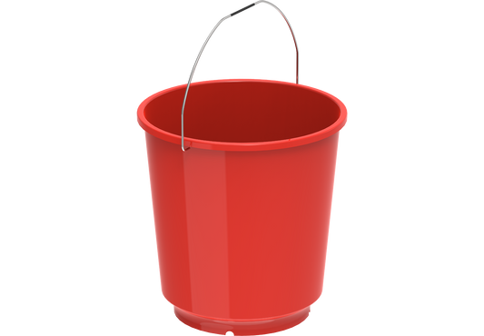 Plastic Round Bucket with Handle EX-70 18L Red