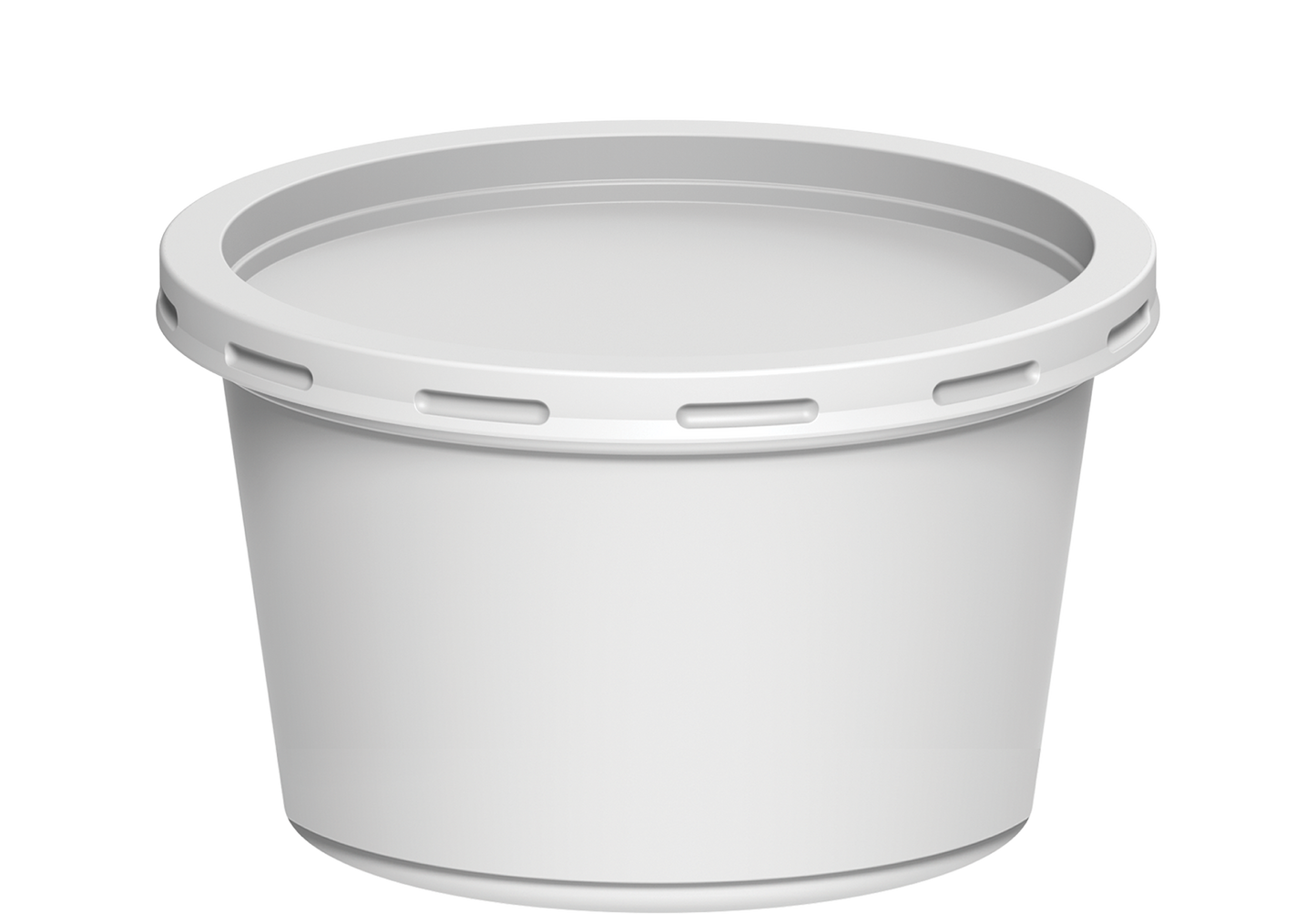 400 ml Carton of 1000 Plastic White Catering Containers with White Lids
