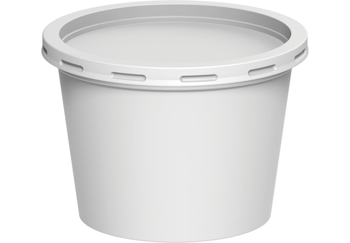 500 ml Carton of 1000 Plastic White Catering Containers with White Lids