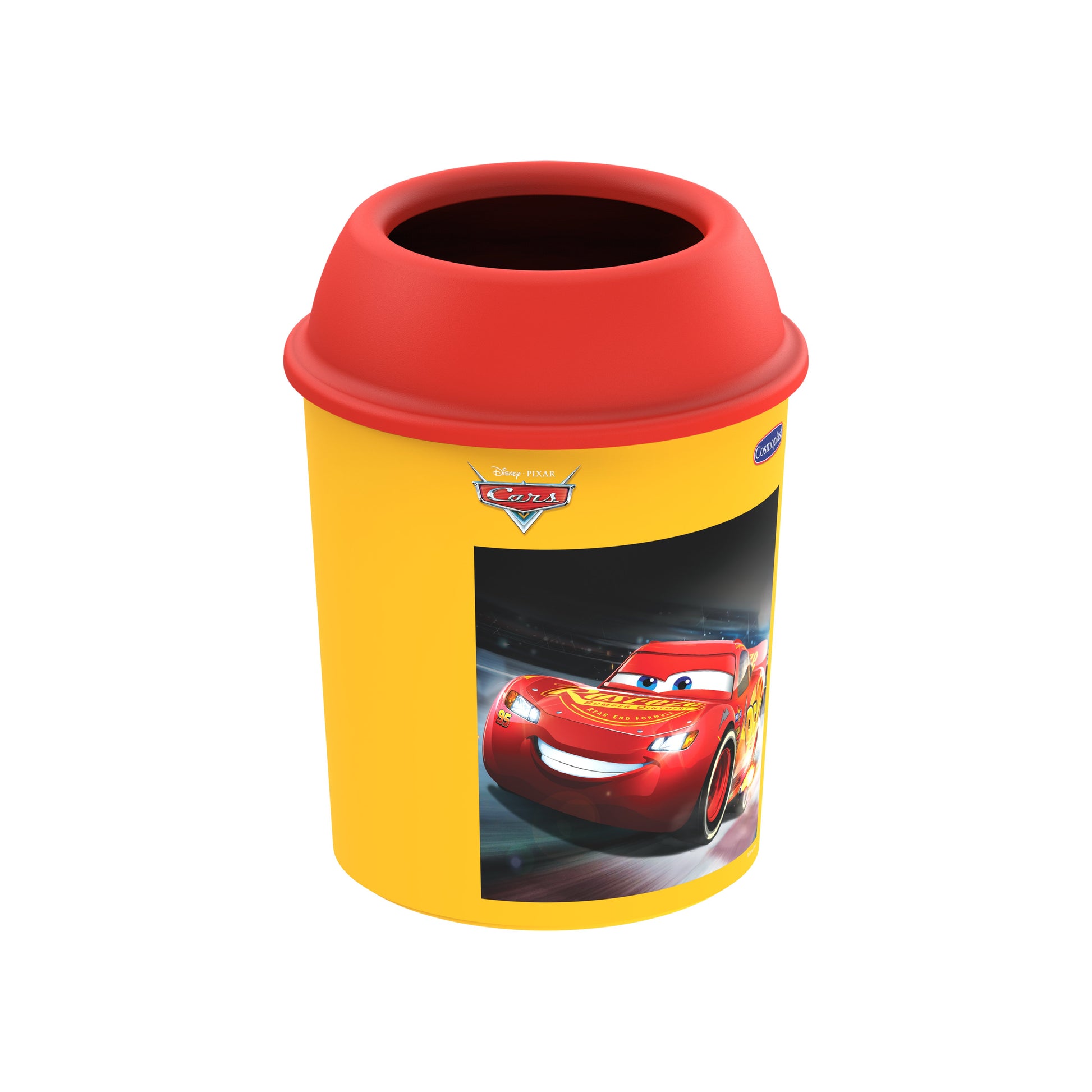 Cosmoplast Disney Pixar Cars Plastic Round Dust Bin 5 Liters