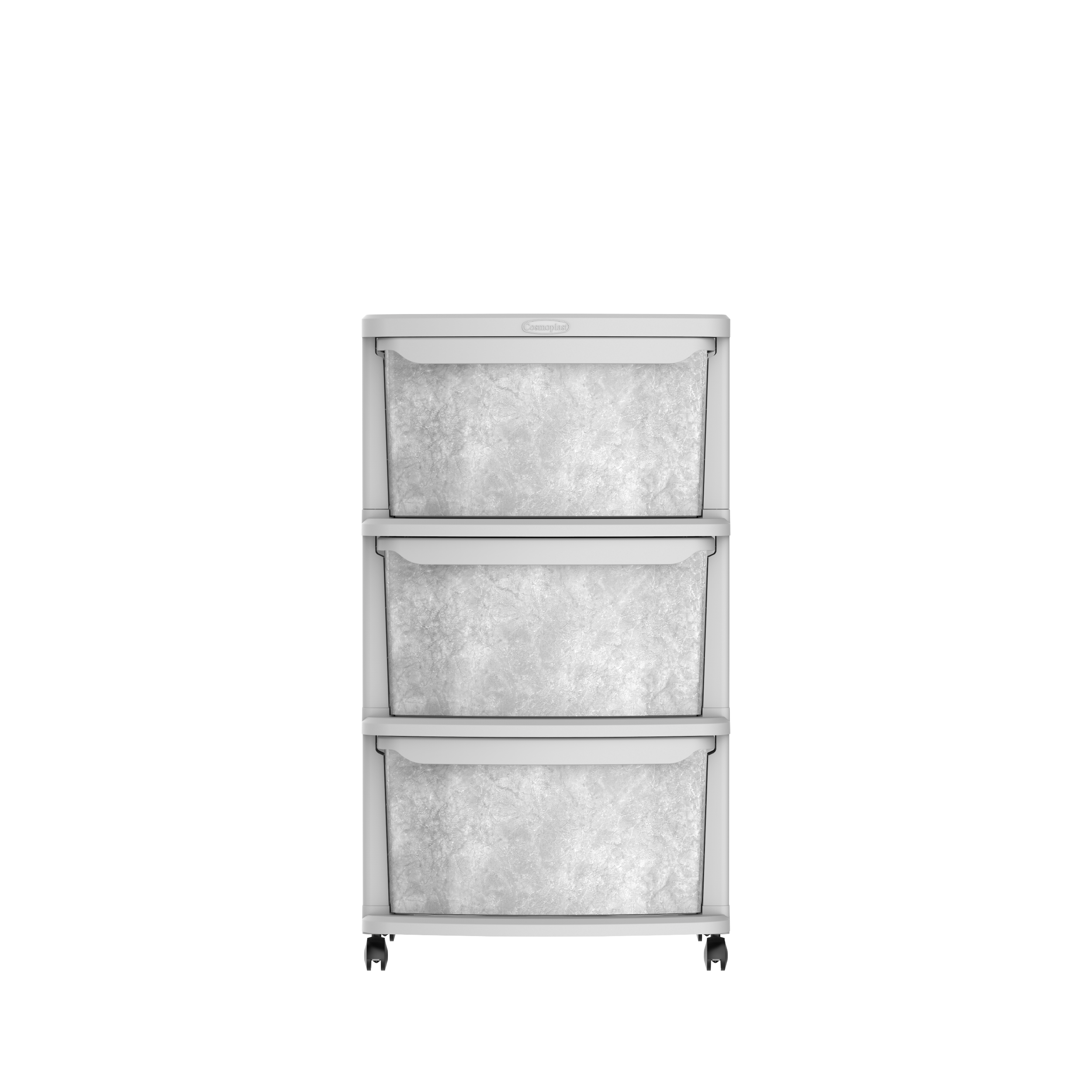 Ceramic 3 Tiers Multipurpose Storage Cabinet with Wheels