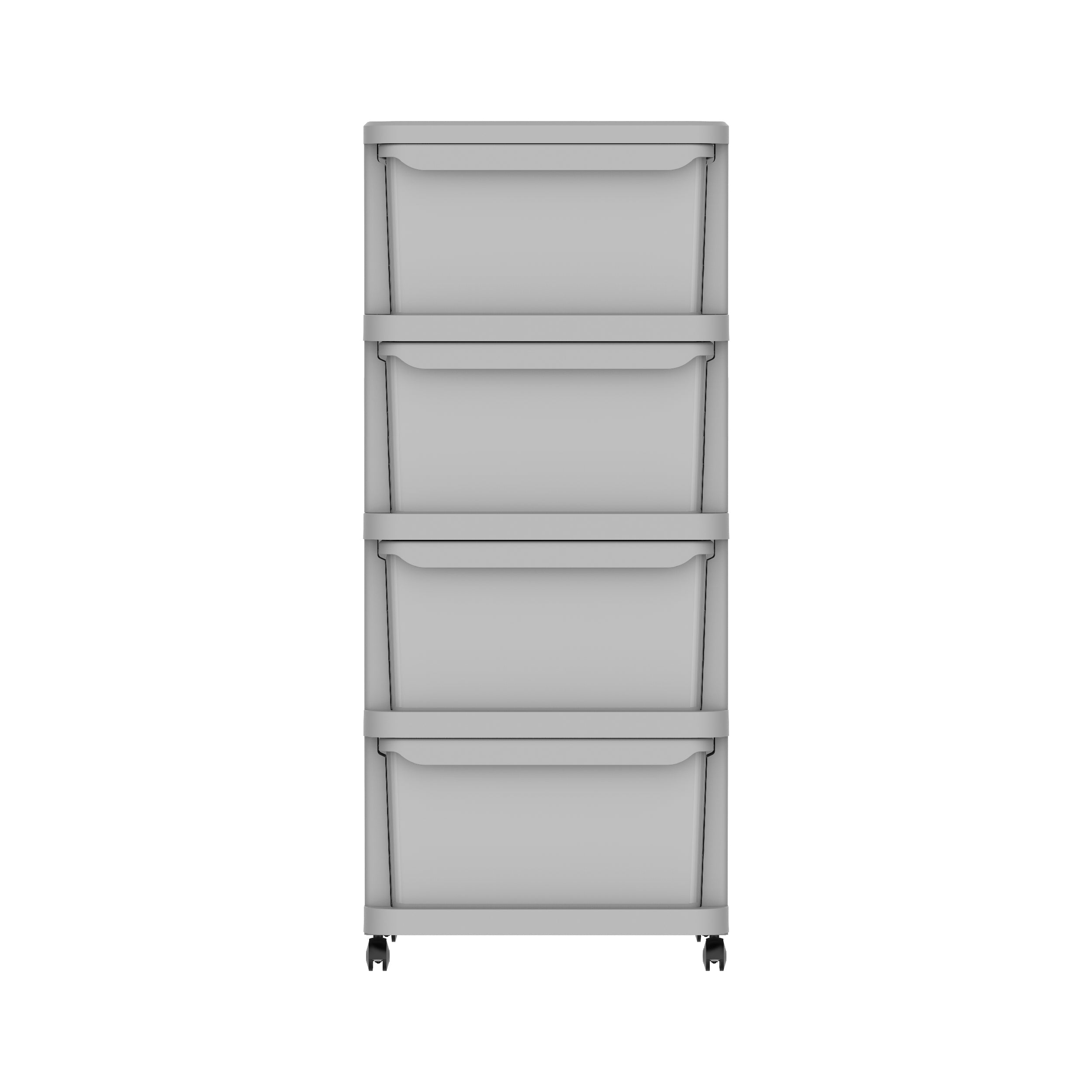 Ceramic 4 Tiers Multipurpose Storage Cabinet with Wheels