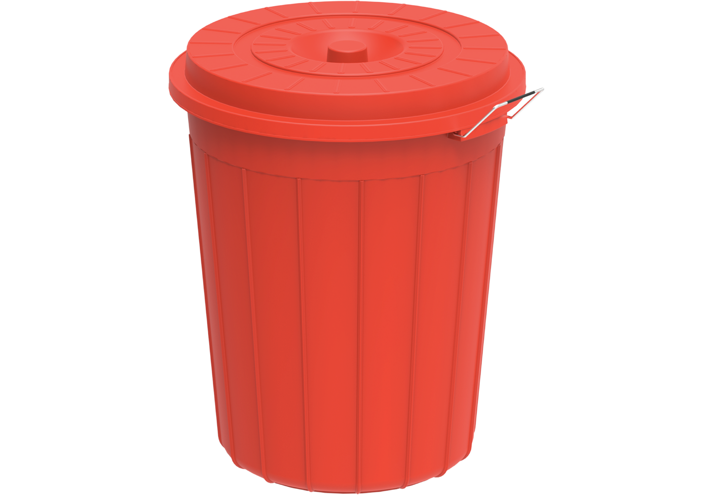 Plastic Large Drum 80L with Lid Red