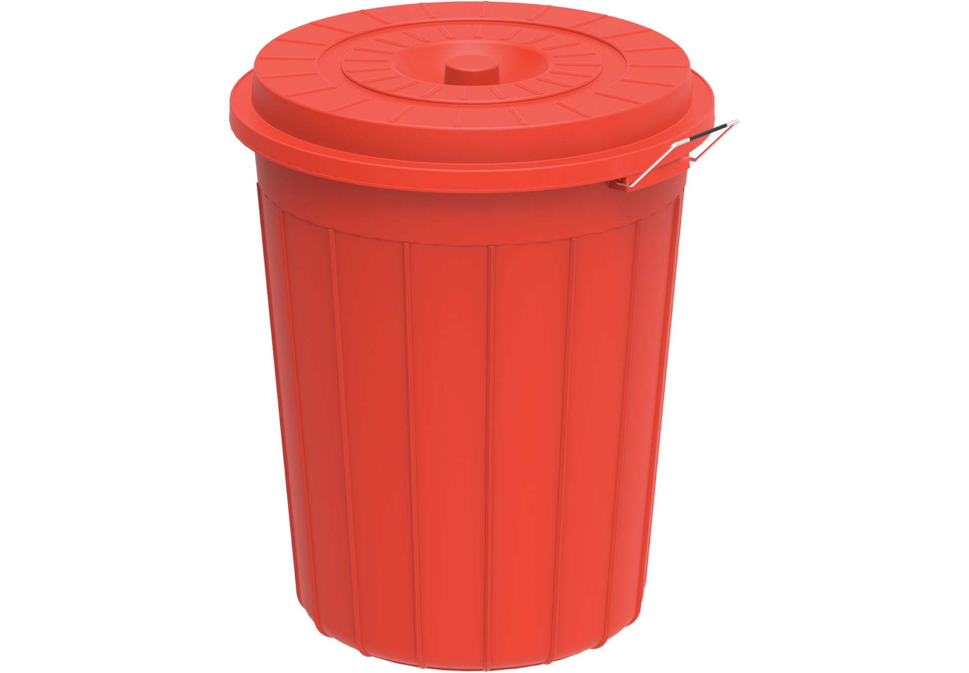 Plastic Large Drum 80L with Lid Red