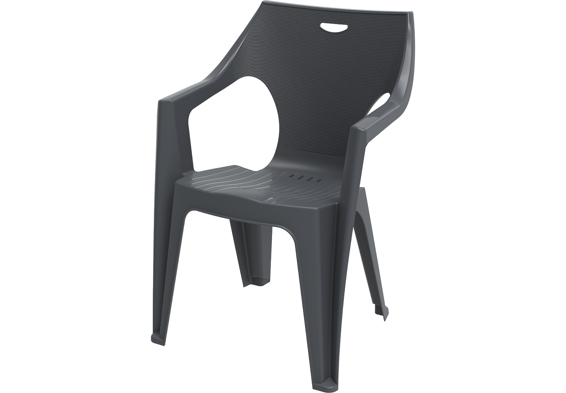 Plastic Garden Chair Duke Dark Grey