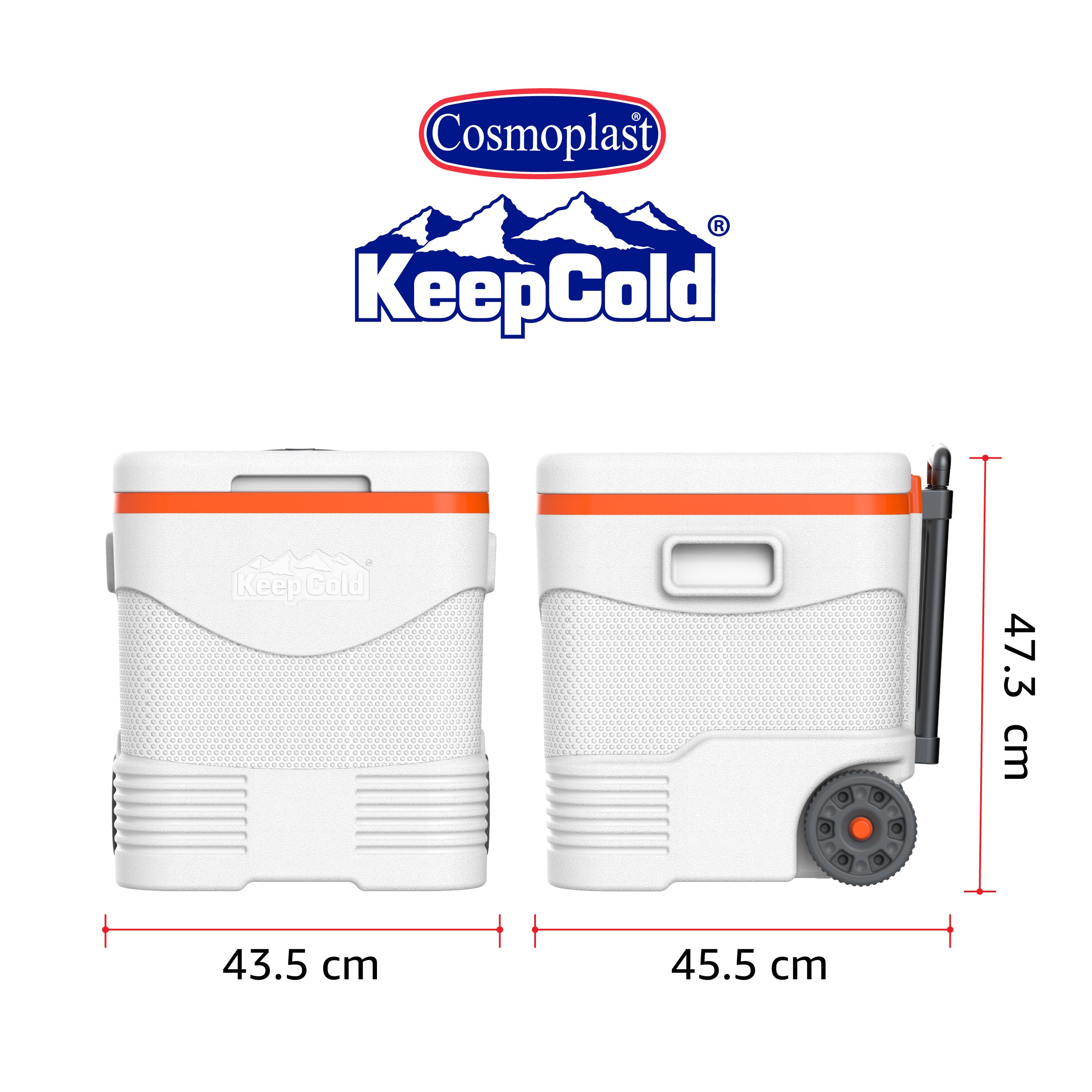 45L KeepCold Picnic Trolley Icebox with Umbrella Holder
