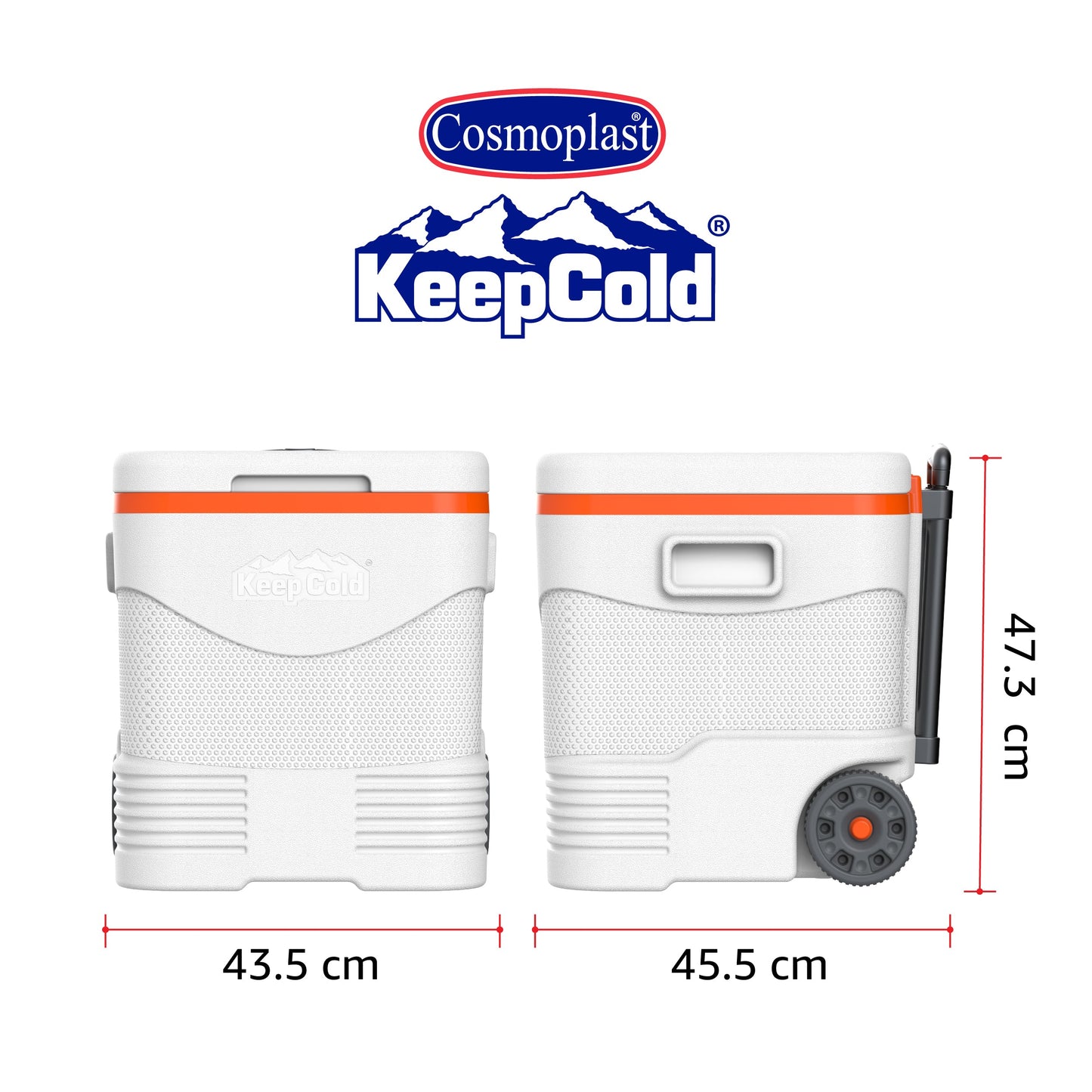 45L KeepCold Picnic Trolley Icebox with Umbrella Holder