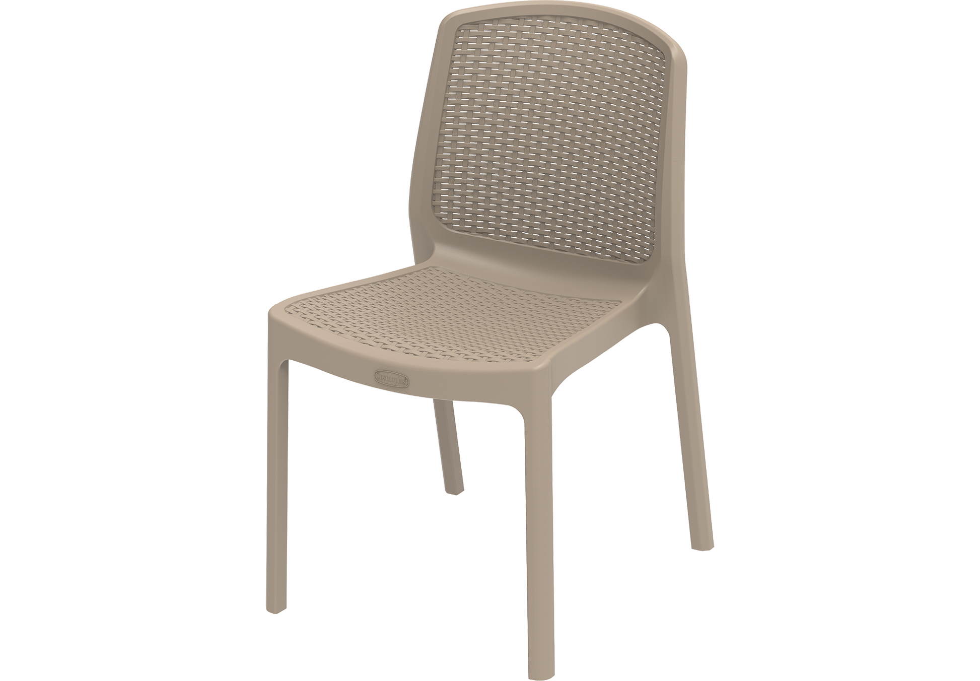 Cedarattan Plastic Garden Rattan Chair Warm Taupe 