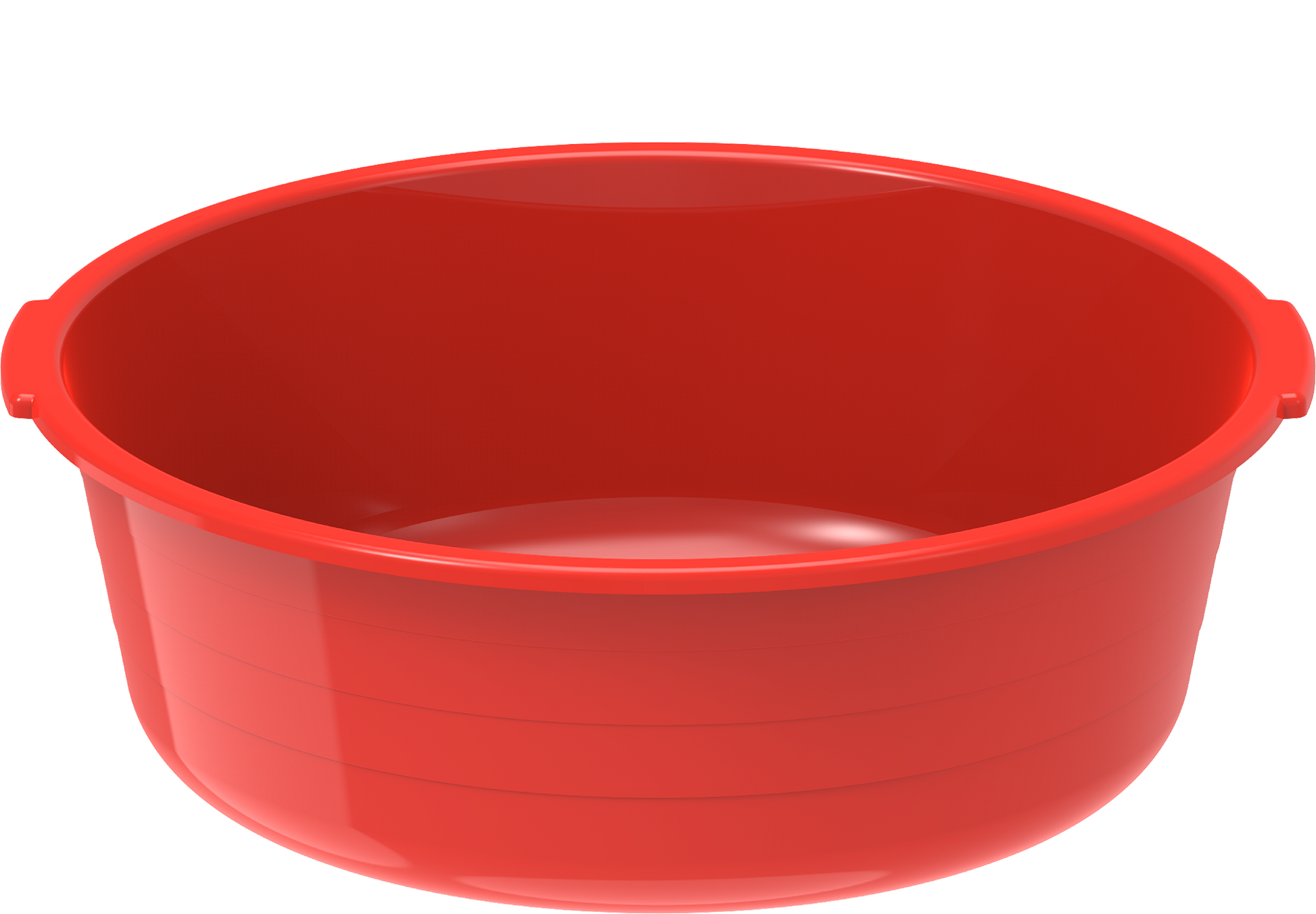 Plastic Round Basin Tub 14L Red