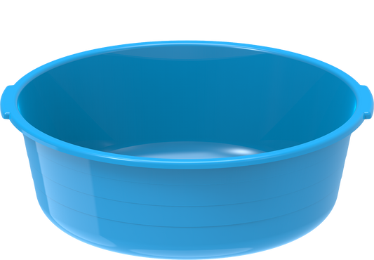 Plastic Round Basin Tub 8.5L Blue