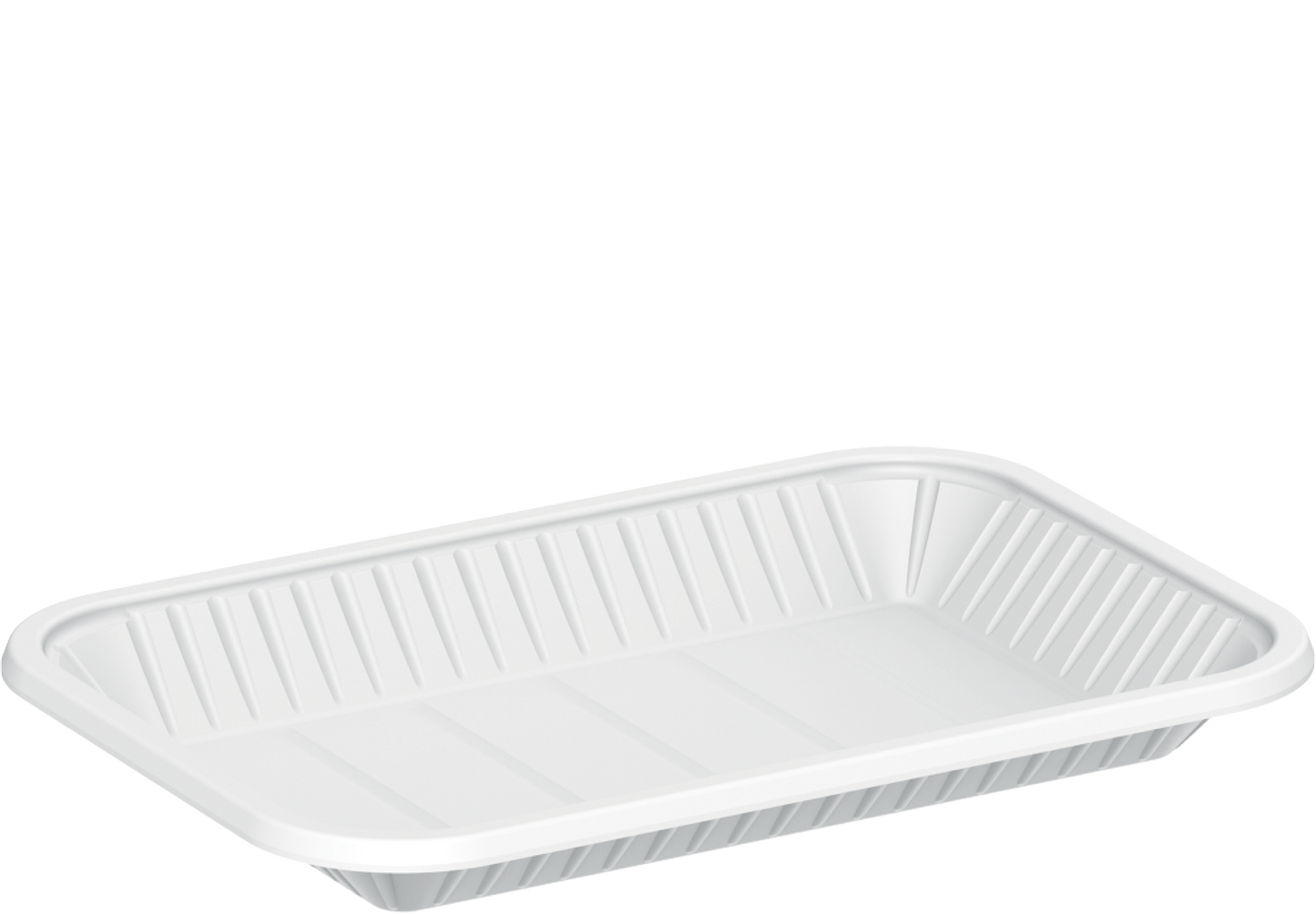 500 ml White Plastic Rectangular Trays 10 kg