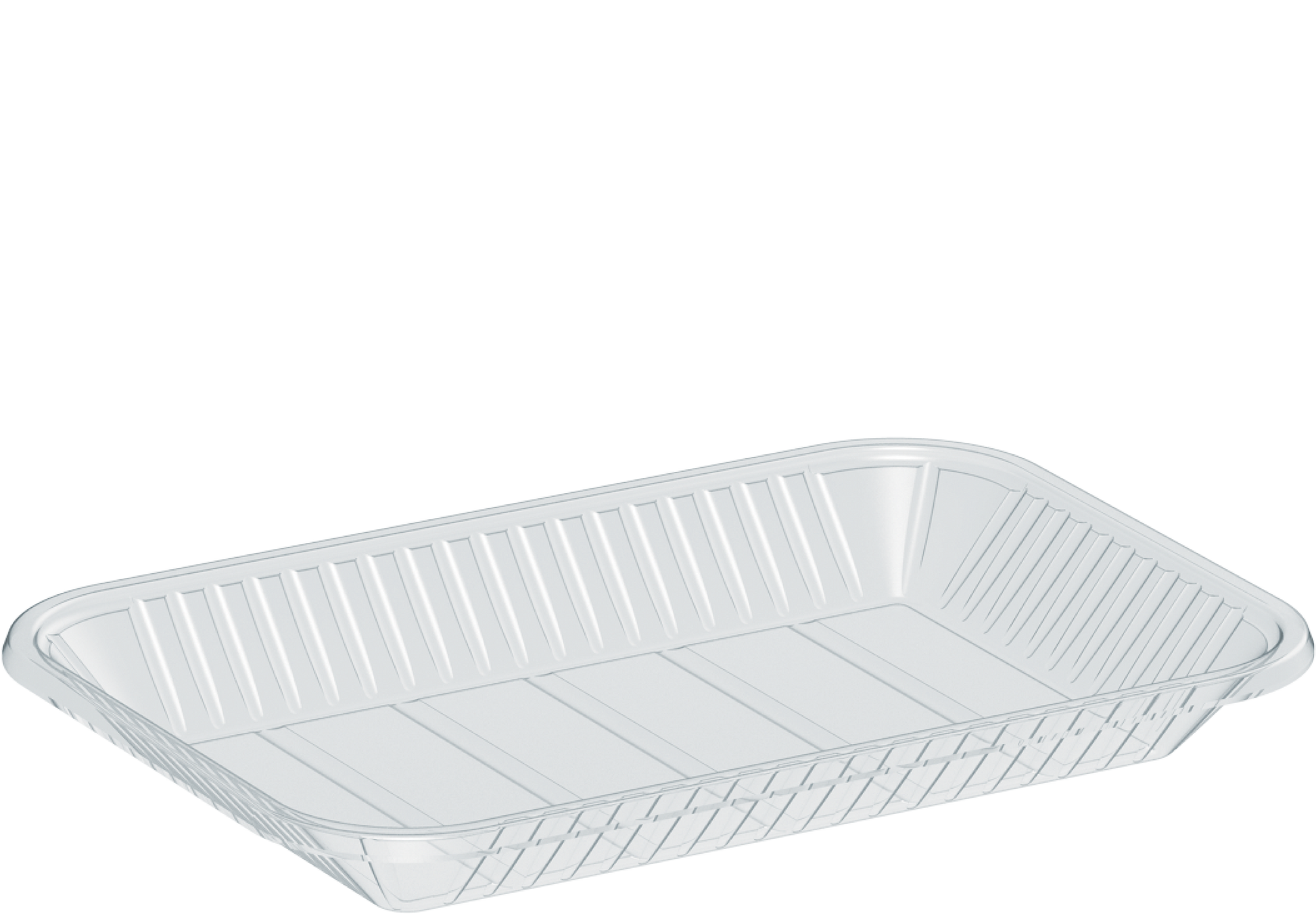 Cosmoplast Wholesale Plastic Rectangular Trays Clear 880 ml 5 kg